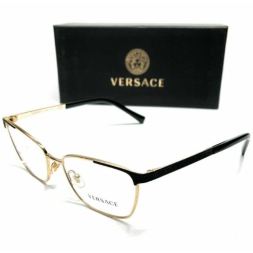 Versace Women's Gold and Black Eyeglasses!